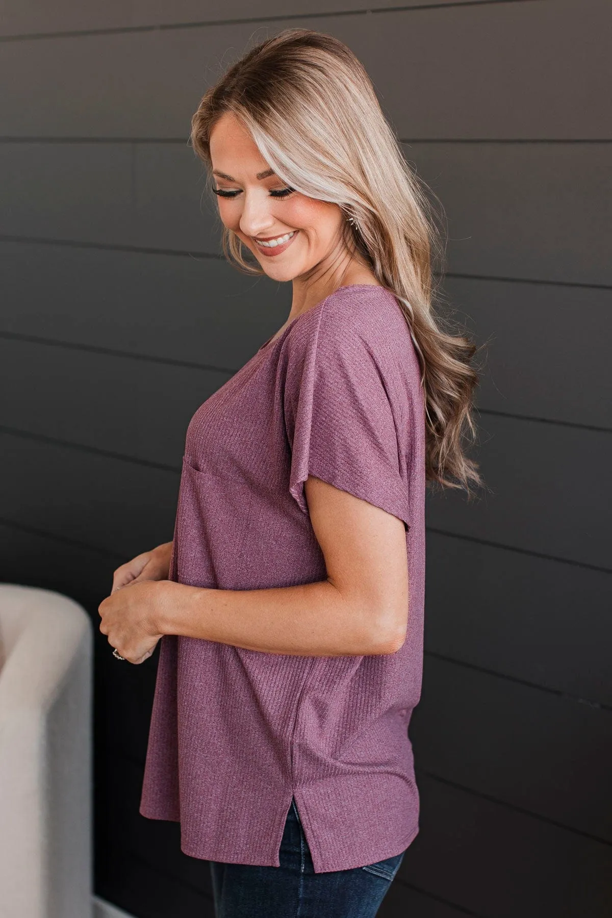 Wrapped Around Your Finger Knit Top- Marsala