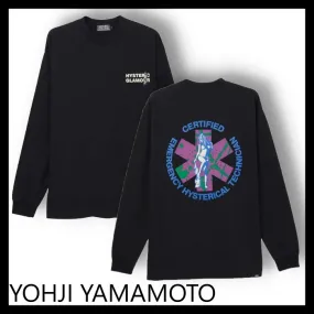 Yohji Yamamoto  |Crew Neck Unisex Street Style Collaboration Long Sleeves