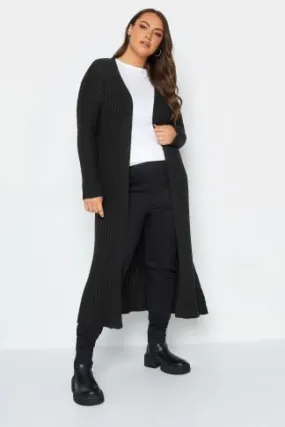 YOURS Curve Black Longline Cardigan