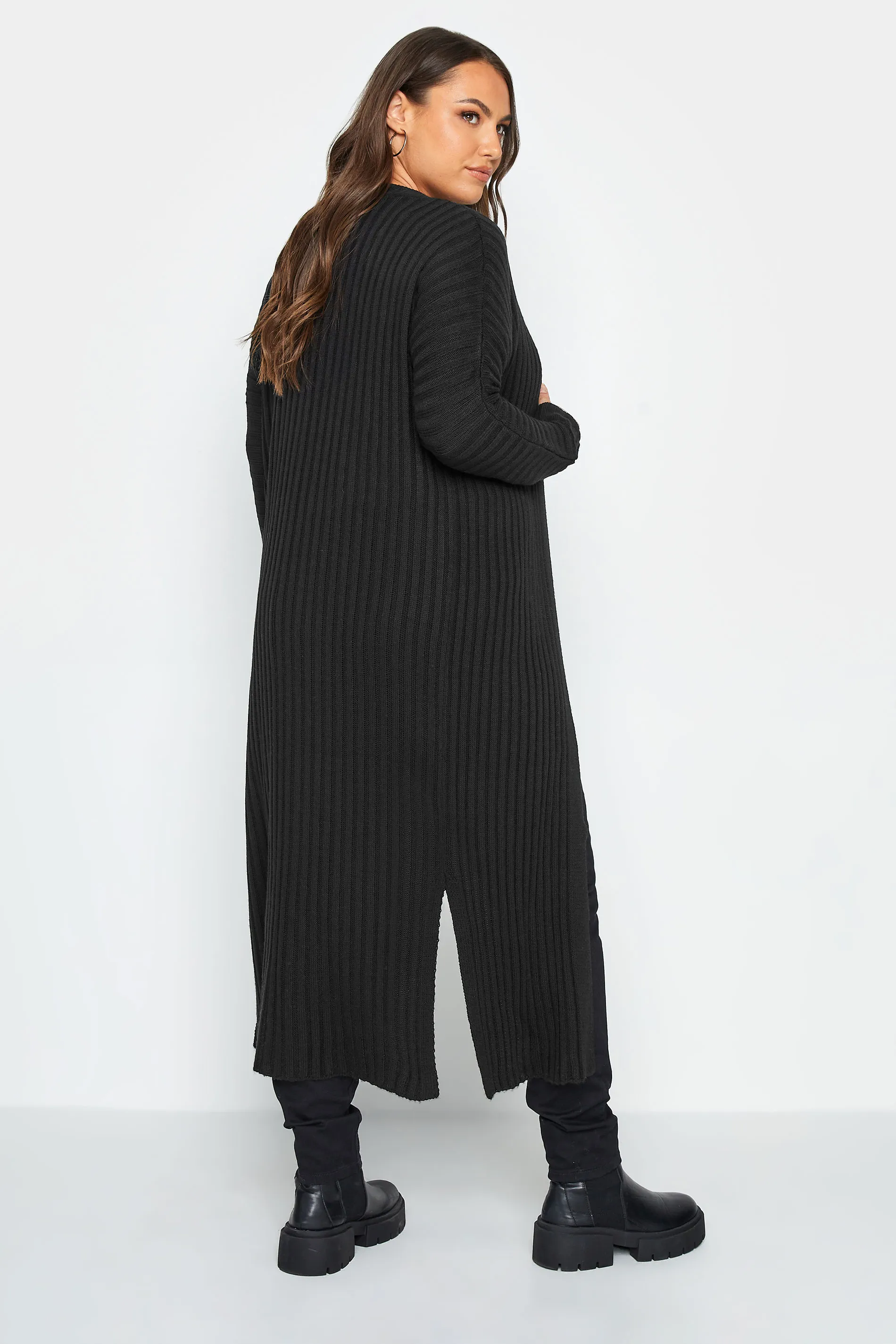 YOURS Curve Black Longline Cardigan