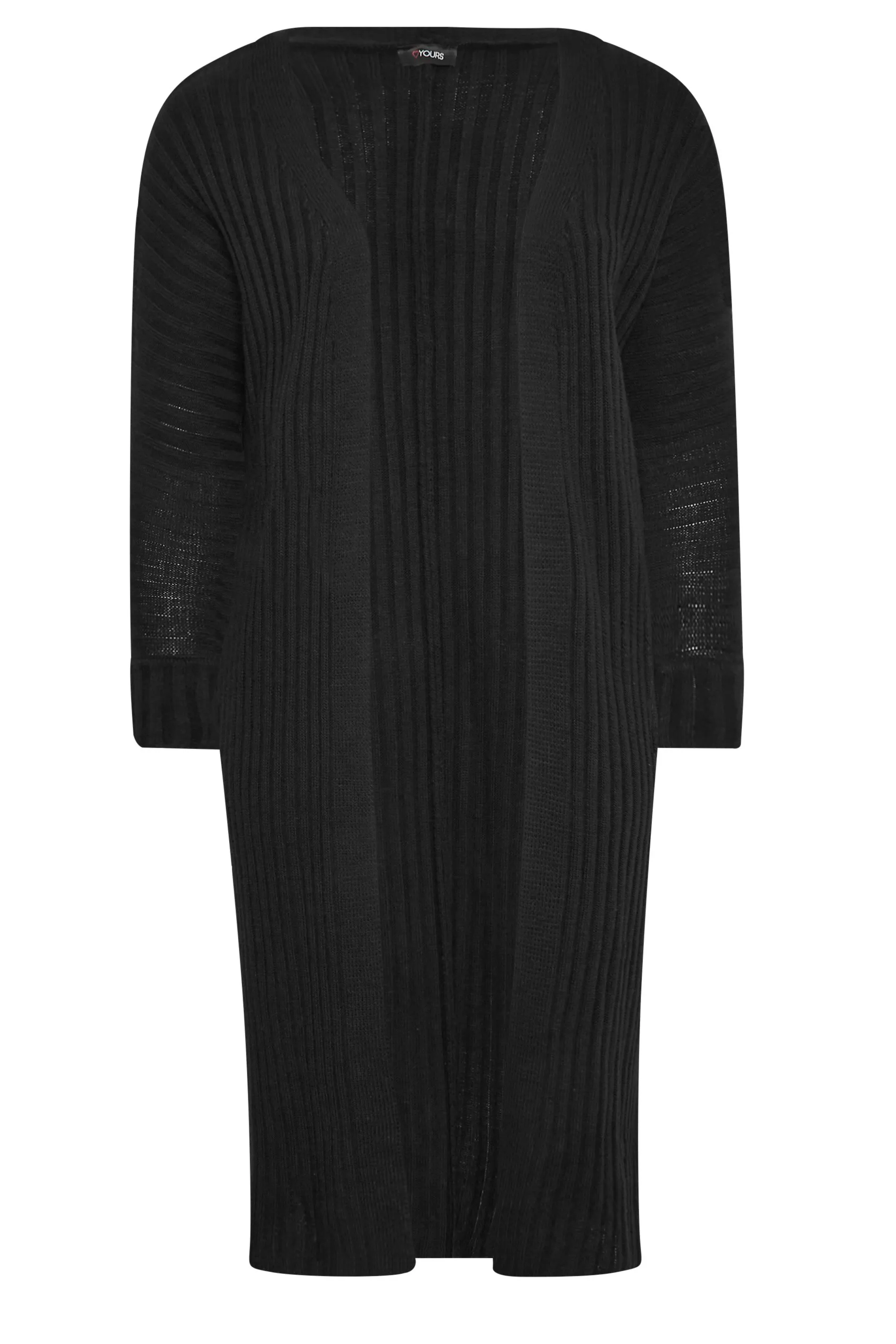 YOURS Curve Black Longline Cardigan